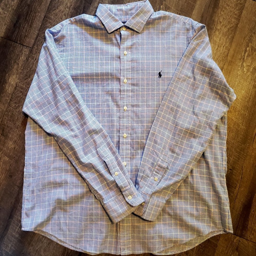 Ralph Lauren Mens Button-Up Casual Dress Shirt XL